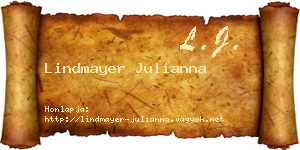 Lindmayer Julianna névjegykártya